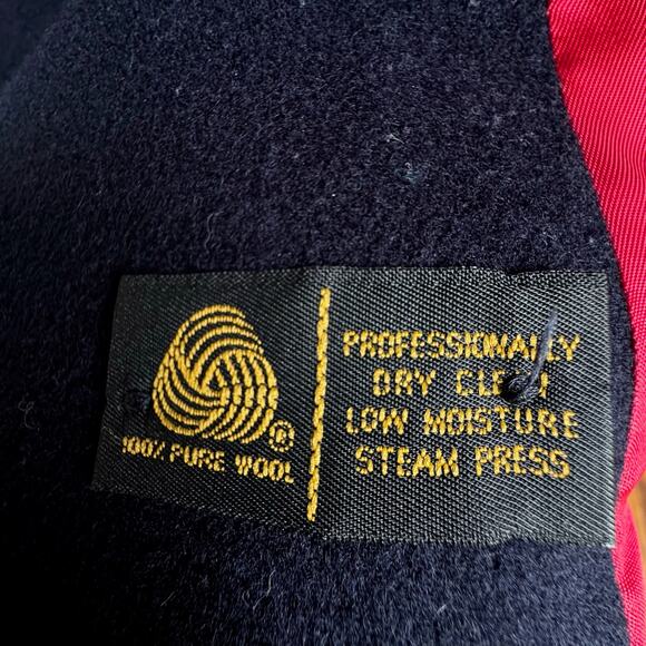 Vintage Wool FLORENCE TRAVIS Navy Pea Coat - Picture 7 of 7